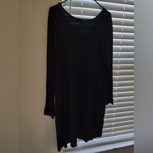 Heimish USA black  solid baby doll dress size large .